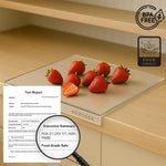 Acrylic cutting board with counter lip for kitchen countertop protection