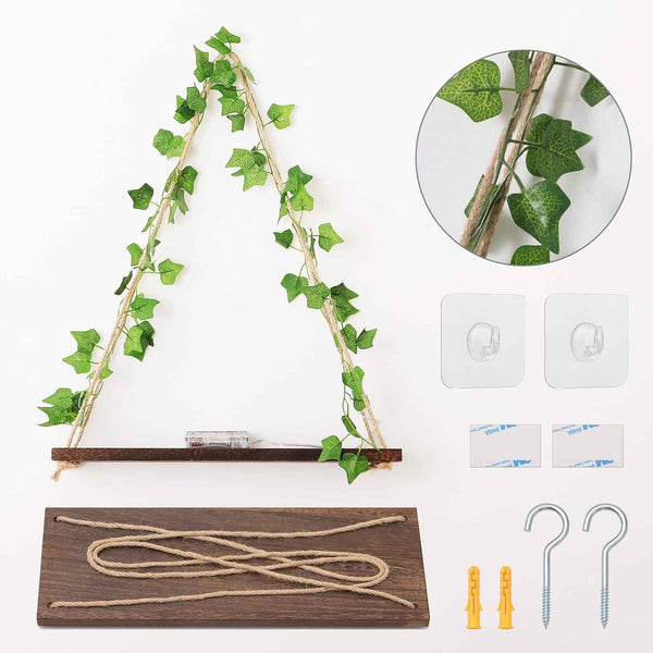 boho-floating-shelves-with-artificial-ivy-led-string-light-set-of-2
