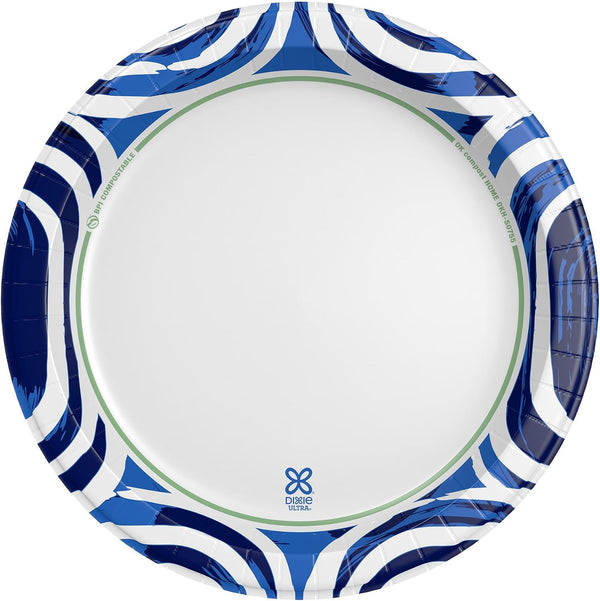 Dixie Ultra, Large Paper Plates, 10 Inch, 172 Count (4 packs of 43 plates), 3X Stronger*, Heavy Duty, Microwave-Safe, Soak-Proof, Cut Resistant, Disposable Plates For Heavy, Messy Meals