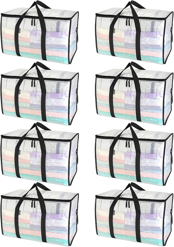 6-Pack Oversized Moving Bags with Reinforced Handles for Storage and Organization