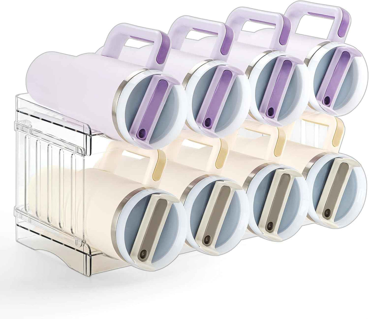 Large Tumbler Organizer for Stanley Cup 40 oz, Patented Kitchen Pantry Organizers and Storage for Stanley Cup Accessories, Stackable Water Bottle Organizer Holder Gifts 4Pack Large-12-bottle