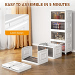 4-tier storage bins with lids for home office and dorm use