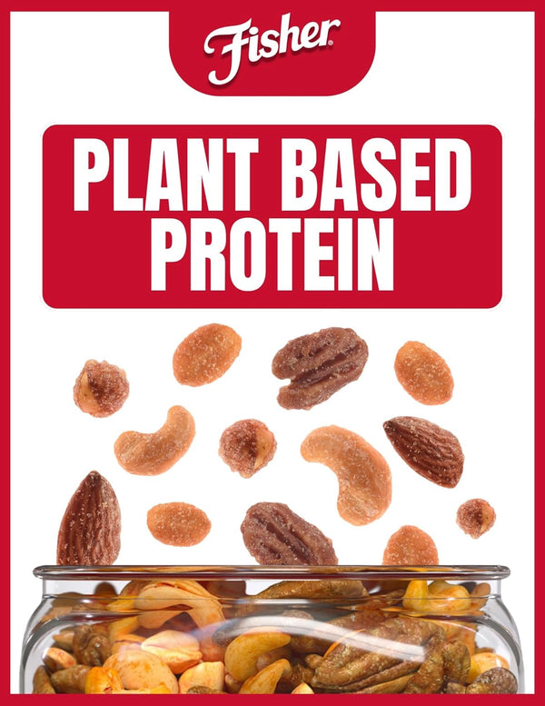 Fisher Snack Honey Roasted Mixed Nuts with Peanuts, 24 Ounces, Reusable Canister