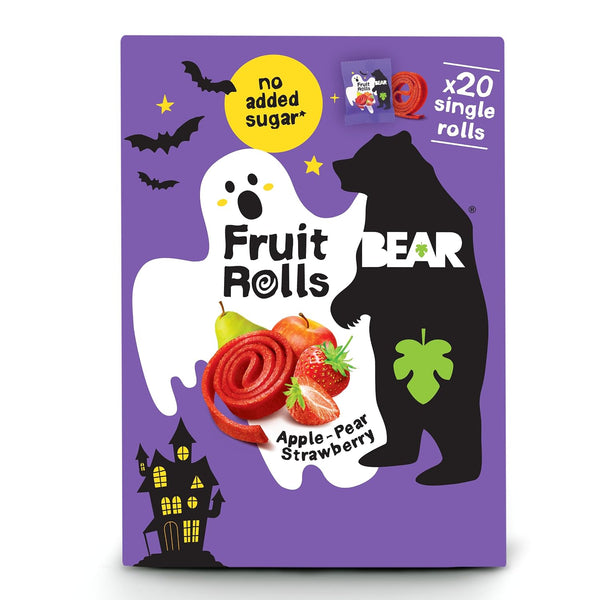 BEAR Real Fruit Snack Splits - Gluten Free, Vegan, and Non-GMO - Variety Pack (Apple/Strawberry, Raspberry/Pineapple)– Healthy School And Lunch Snacks For Kids And Adults, 0.7 Ounce (Pack of 20)