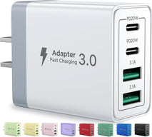 Aioneus 40W Fast Charging Block with Dual USB-C and USB-A Ports