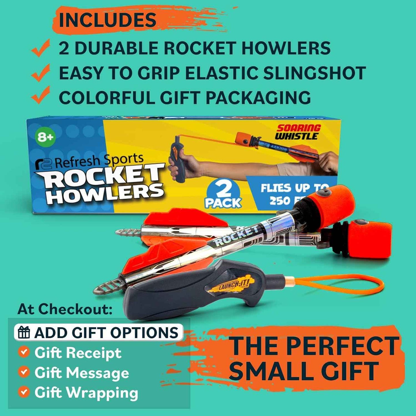 Toy Rocket Launcher for Kids: Outdoor Toys Slingshot Rocket Launchers - Best Gifts for Boys & Girls All Ages - Fun Stocking Stuffers for Kids & Teen Boy Gifts for 8 9 10 11 12+ Year Old Boys Gift Idea