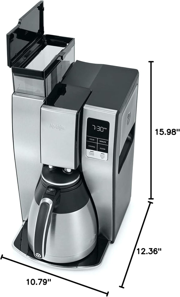 Mr. Coffee 10-Cup Programmable Coffee Maker with Thermal Carafe and Brew Strength Selection