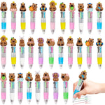 cZWZ 20Pcs Mini Multicolor Pens 4-in-1 Cute Ballpoint Pens for Kids Birthday Party Favors Gifts Teacher Supplies