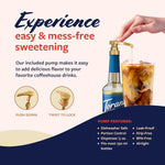 Torani sugar-free vanilla flavored syrup, zero-calorie, 25.4 fl oz, pump included