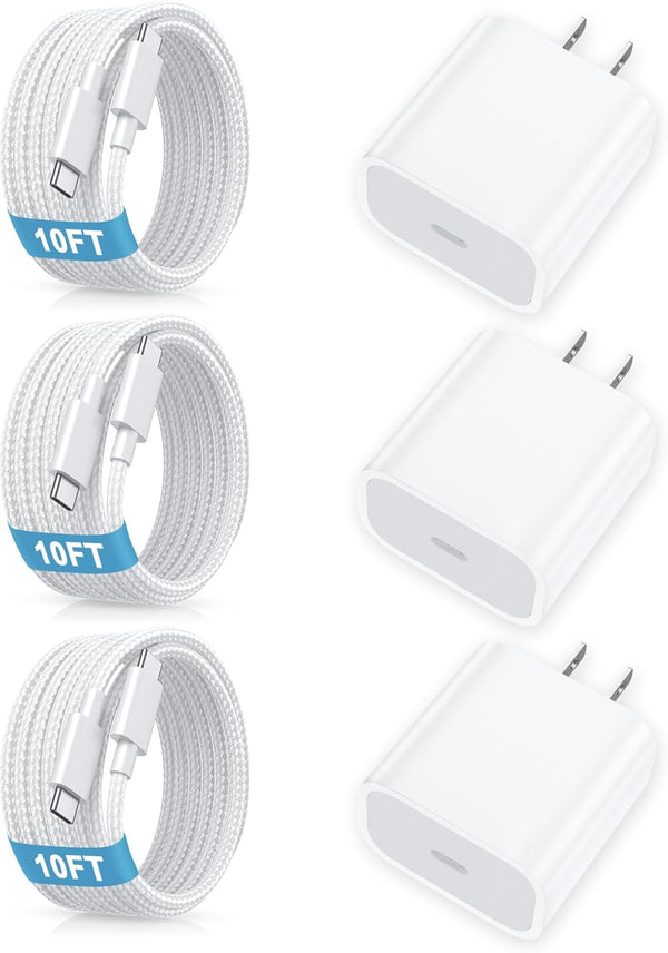 USB-C Wall Charger, 20W Power Adapter Replacement for Phones and Tablets