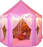 Monobeach Princess Tent Large Playhouse Kids Castle with Star Lights for Indoor and Outdoor Play, 55'' x 53''