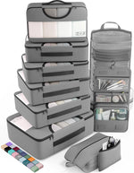 vekens 8-set packing cubes nylon organizer bags for beach vacation cruise ship travel essentials suitcase