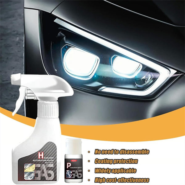 Car Headlight Restoration Polishing Kits with 6.3Fl.Oz Ceramic Coating Spray