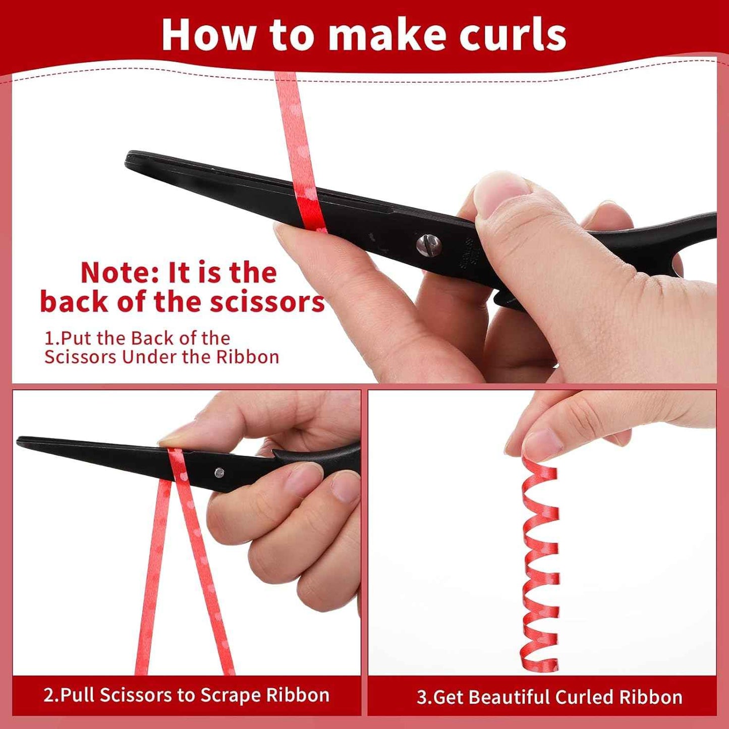 600 Yards Valentine Ribbon 1/5 Inch Heart Curling Ribbon 2 Rolls 300 Yard Per Roll White Red Balloon String Ribbons for Gift Wrapping Birthday Party Valentine's Day Decorations