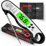 Meat Thermometer Digital - Instant Read Waterproof Food Thermometer with Backlight for Cooking, Grill, Candy, Kitchen & Stocking Stuffers for Men - Red