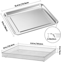 Air Fryer Tray Replacement for Cuisinart TOA-60 TOA-65 TOA-70 Toaster oven tray, 12.4"x11"Air Fryer Basket and air fryer tray pan, Dishwasher Safe