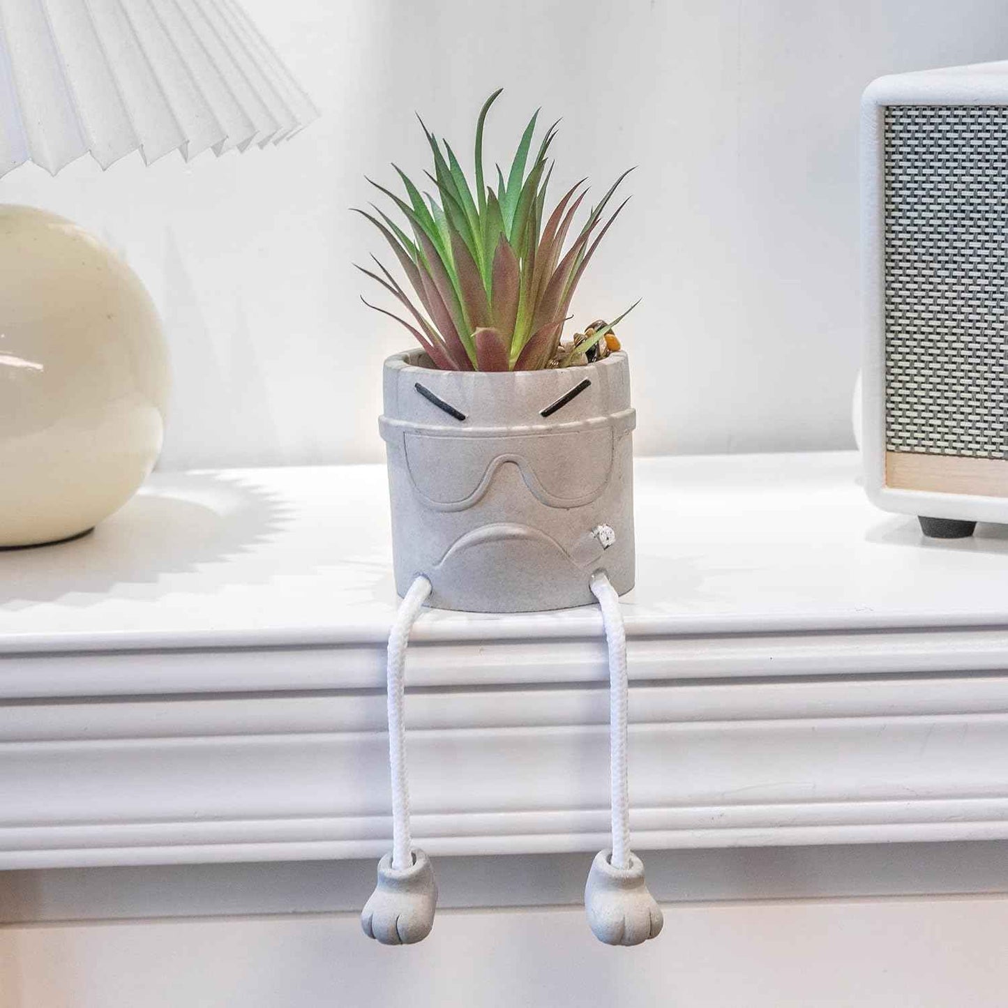 3PCS Cute Artificial Plants Office Decor for Women and Men, Small Fake Plants Decor for Bedroom and Bathroom, Lovely Faux Succulent Desk Decor for Office and Home