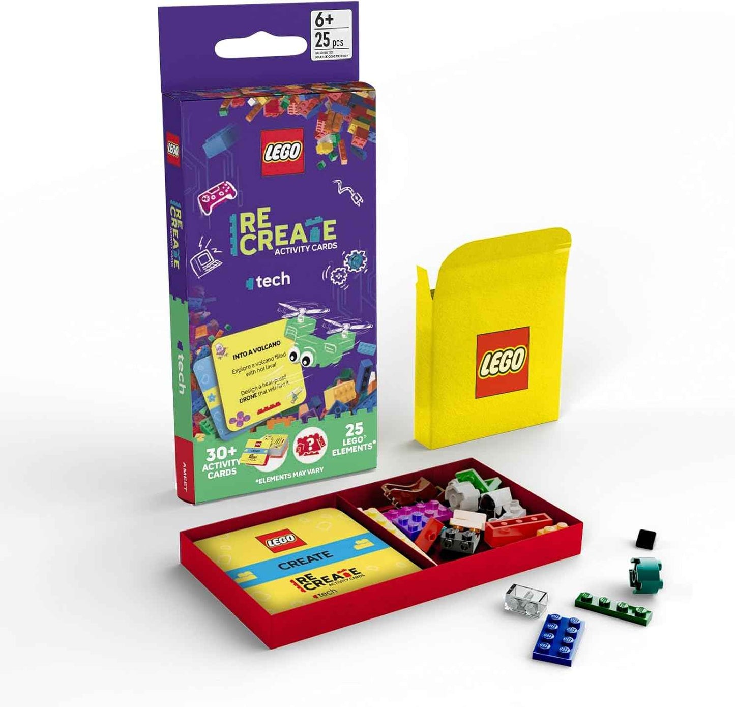 Lego Recreate Activity Cards – Animals | Creative Building Game with 30+ Activity Cards & 25 Lego Elements | Ages 6+