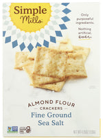 Simple Mills Almond Flour Crackers, Family Size, Fine Ground Sea Salt - Gluten Free, Vegan, Healthy Snacks, 7 Ounce (Pack of 2)