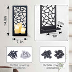 2Pcs Black Metal Wall Art Decor Farmhouse Black Candle Holder Minimalist Wall Art Retro Bathroom Decor Rustic Wall Decoration for Bathroom Living Room Bedroom (Farmhouse)