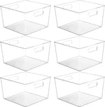 Extra Large Clear Plastic Storage Bins for Pantry Closet Laundry Room Organization