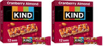 KIND Snack Bars, Cranberry Almond, Gluten Free, High Fiber, 12 Count