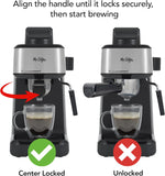 Mr. Coffee 4-Shot Steam Espresso Maker with Stainless Steel Frothing Pitcher