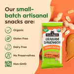 Once Again Peanut Butter Crackers Graham Sandwiches - Gluten Free Graham Crackers with Organic Peanut Butter Filling - Vegan, Organic Snacks for Kids - Lunch Snacks Individually Wrapped, 8 Count