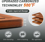Bamboo Cutting Board Set with Non-Slip Feet and Juice Groove Chopping Boards