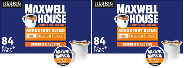 Maxwell House Breakfast Blend Mild Roast K-Cup Coffee Pods, 84-count box