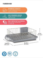 Farberware Classic 3-Piece Dish Drying Rack Set for Kitchen Counter