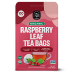 FGO Organic Red Raspberry Leaf Tea Bags, 100 Eco-Conscious Tea Bags, Caffeine Free, Imported from Germany