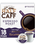 Half Caff Dark Roast Coffee Pods, 100 ct, Single Serve Pods, 100% Arabica, Keurig Compatible