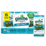 Gimme Seaweed Organic Roasted Seaweed Snacks Sea Salt 6 Count Keto Vegan Gluten-Free Healthy Snack