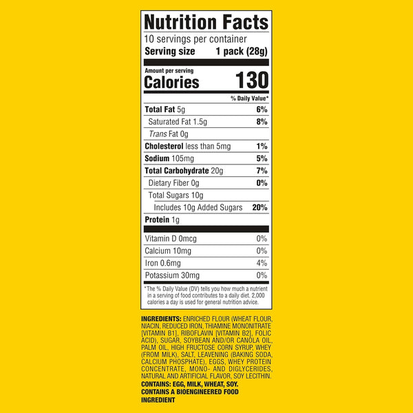 NILLA Wafers Mini Vanilla Wafer Cookies, 10 Snack Packs for Enjoying On The Go