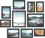 SONGMICS Picture Frames, Collage Picture Frames Set of 10, Two 8x10, Four 5x7, Four 4x6, Photo Frame for Wall Gallery Decor, Table Display, Christmas Gift, Rustic Brown URPF010X01