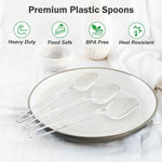 360 Count Clear Plastic Spoons Disposable, BPA-Free, Heat Resistant, Heavy Duty, Premium Spoons for Party Supply