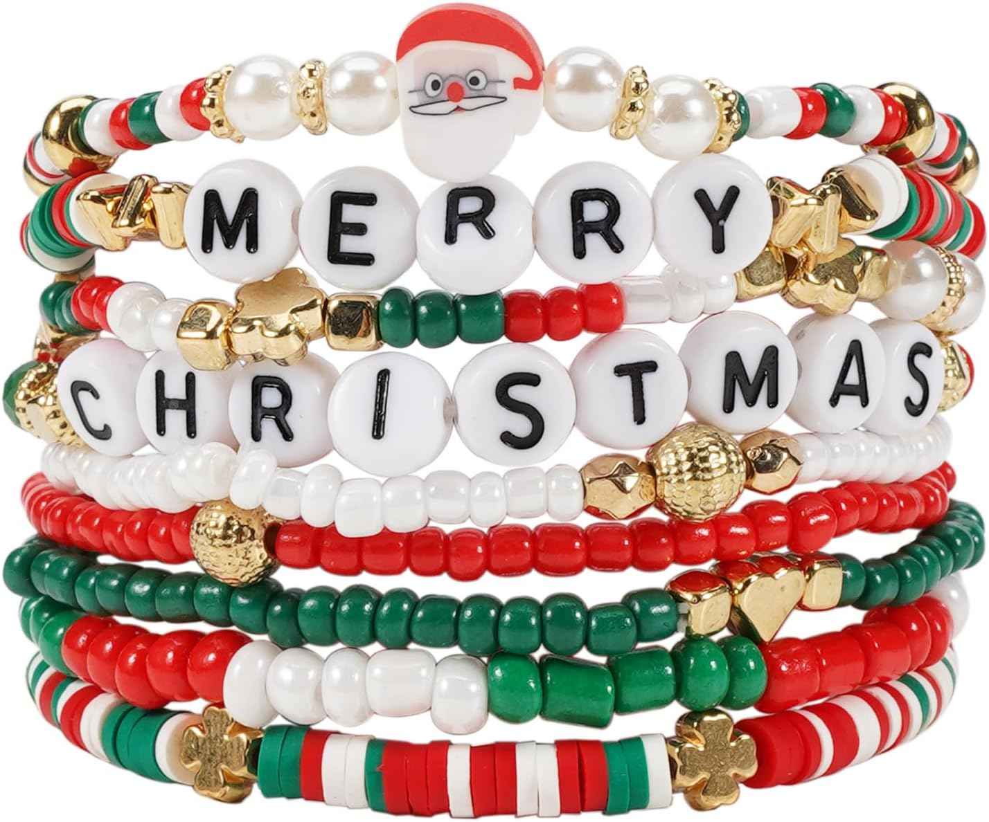 Twinfree Bohemian Bracelets for Women Stretch Multilayer Colorful Beads Bracelet with Charm Jewelry