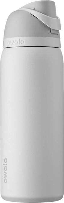 32-ounce insulated stainless-steel water bottle with straw for travel