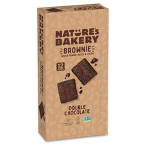 Nature's Bakery Double Chocolate Brownie Bars, Whole Grains, Dates, and Cocoa, Plant Based, Dairy-Free Snack Bars