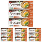 Breton Gluten Free Flax & Sea Salt Crackers (Pack of 3) - Non-GMO, Plant-Based, For Snacking, Dips, Cheese and Spreads, 3x4.76oz
