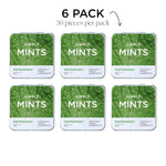 Simply Mints Natural Peppermint Breath Mints, 6 pack with 180 pieces, made with real peppermint oil and no artificial ingredients