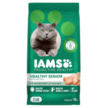 iams proactive health senior dry cat food with chicken, 7 lb bag, complete and balanced nutrition