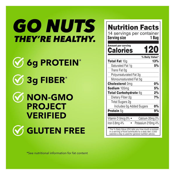 Wonderful Pistachios No Shells, Roasted & Salted Nuts, 0.75 Ounce Bag (Pack of 14)