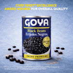 Goya Foods 15.5 Ounce Black Beans, 8 Pack, Gluten Free, Low Fat, Kosher