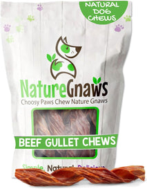 Beef Gullet Springs for Dogs 7-8 inches, 6 Count, Rawhide Free