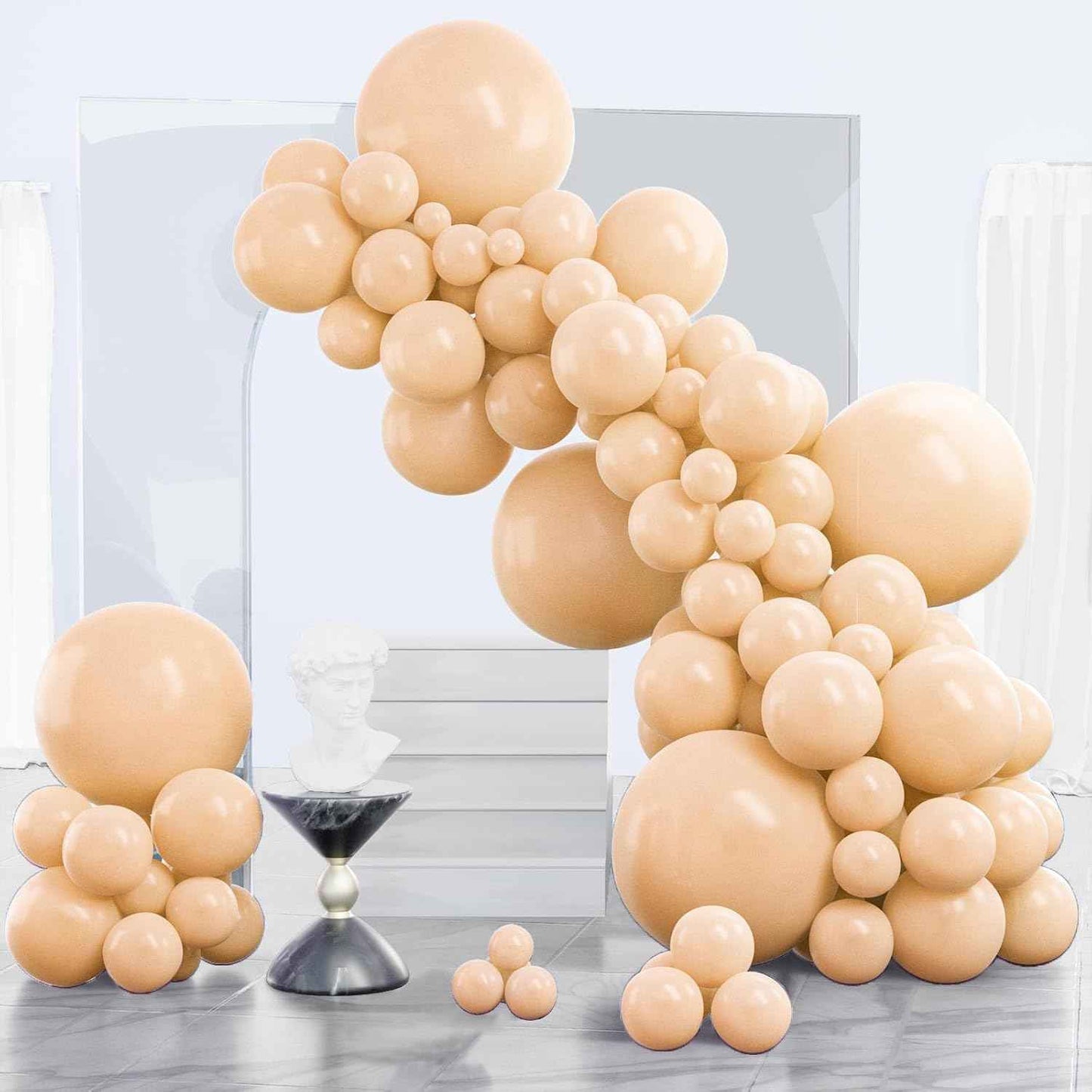 PartyWoo Gold Balloons 140pcs Different Sizes of 18 12 10 5 Inch Gold Balloon Arch Kit Garland for Birthday Wedding Anniversary Baby Shower Graduation Retirement Casino Party Decorations Gold-G101