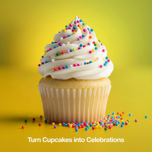 Rainbow Nonpareils Sprinkles 10 oz - Kosher Mini Round Sprinkles for Baking, Cupcakes, Cookies, Cakes, Ice Cream and Cake Decorations