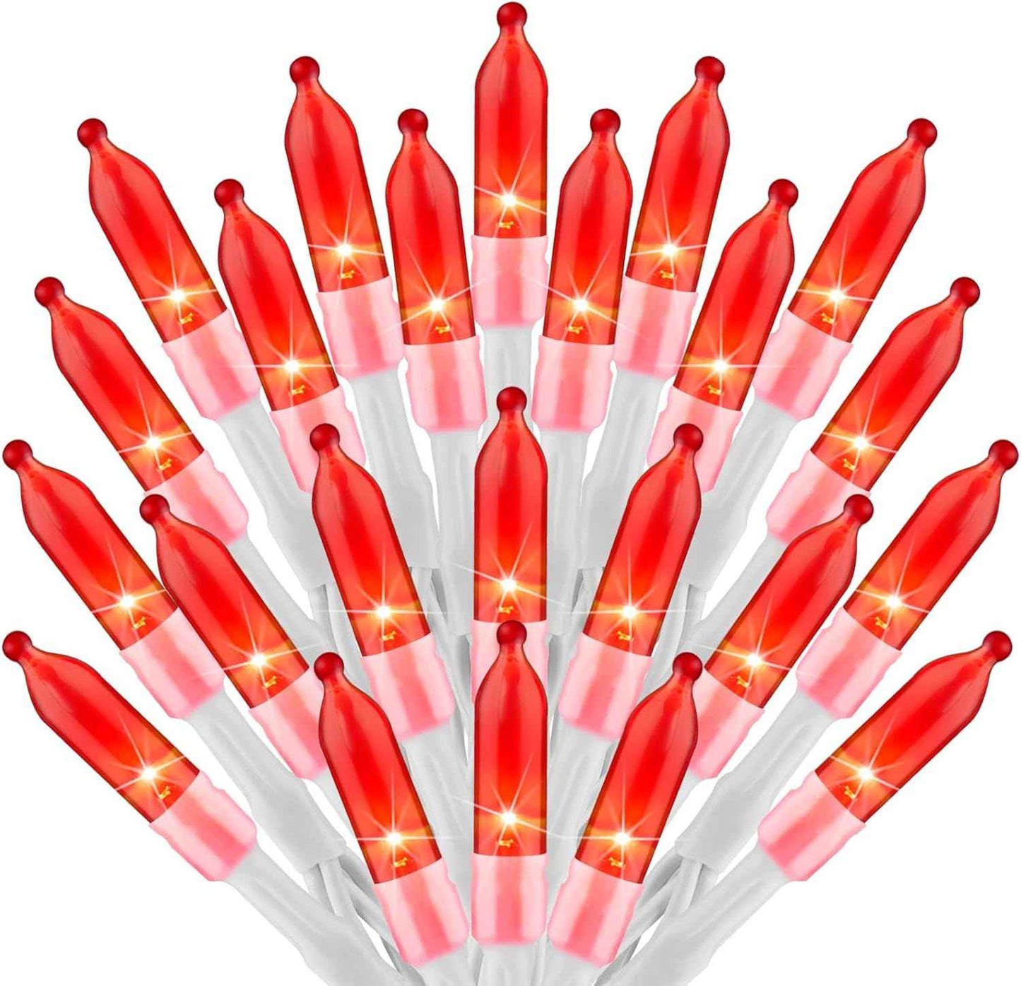 Minetom Pink Mini Christmas Lights - 39 Feet 100 LED Fairy String Lights with 8 Lighting Modes Waterproof Connectable for Indoor Outdoor Xmas Tree Garland Wreath Holiday Valentine's Day Decoration