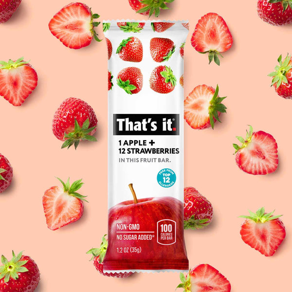 100% Natural Real Fruit Bar Variety Pack, High Fiber Vegan, Gluten Free, Non GMO, No Added Sugar, No Preservatives